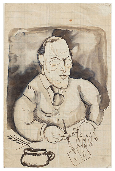 Rudolf Levy, a drawing by Jules Pascin
